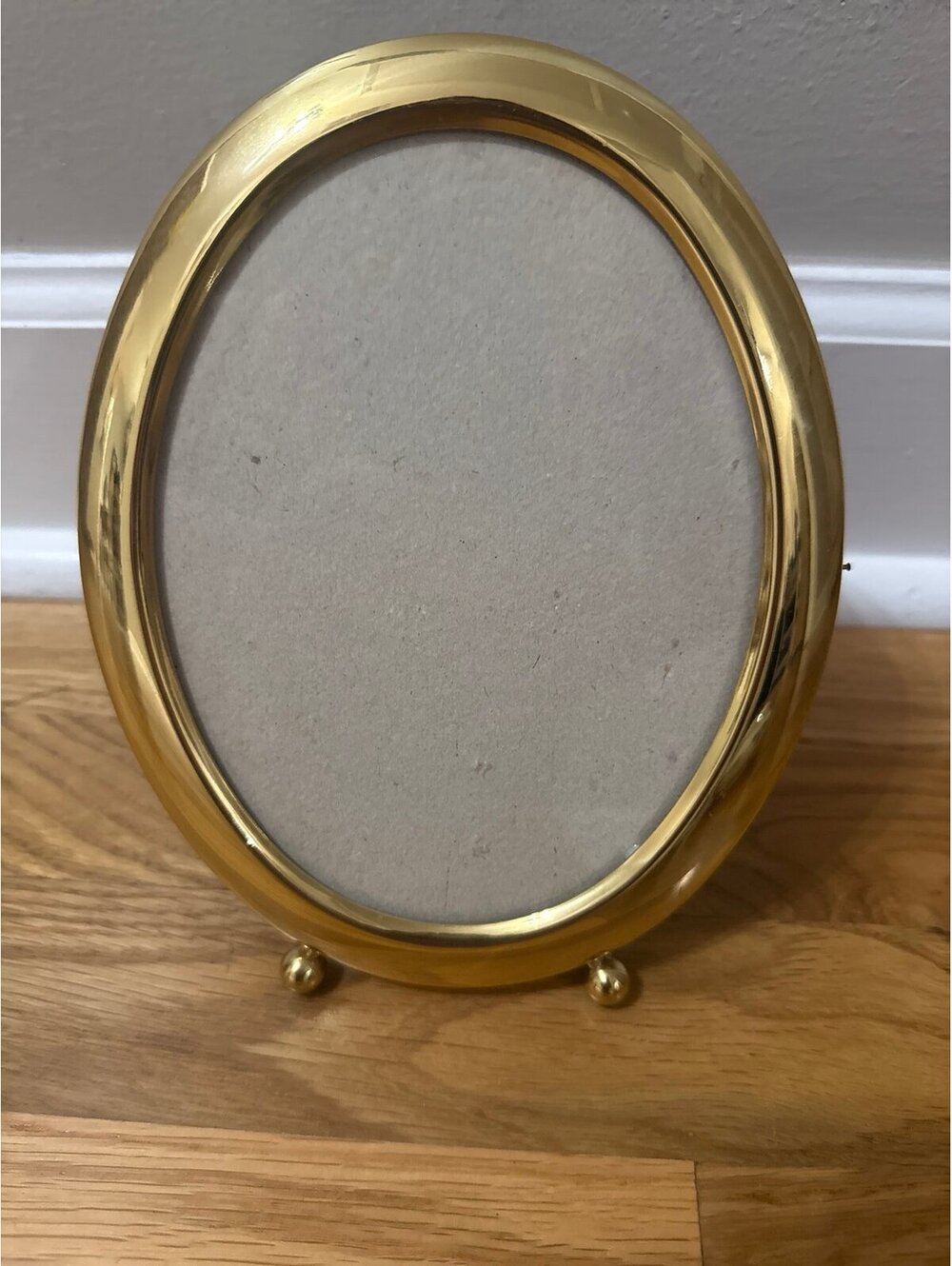 Vintage Brass Oval Photo Frame